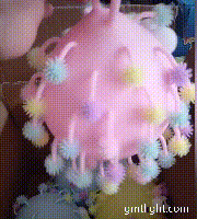 flash snowflake style hair filled balloon puffier ball
