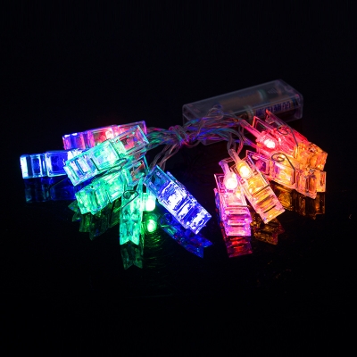 Photo clip light string with colorful led light （200pcs/lot）