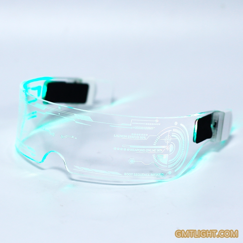 luminous clear acrylic eye protection glasses