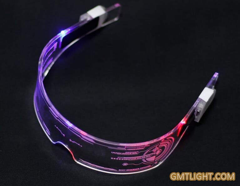 luminous clear acrylic eye protection glasses
