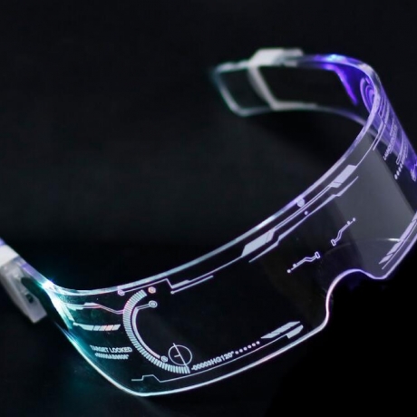 Colorful luminous clear acrylic eye protection glasses