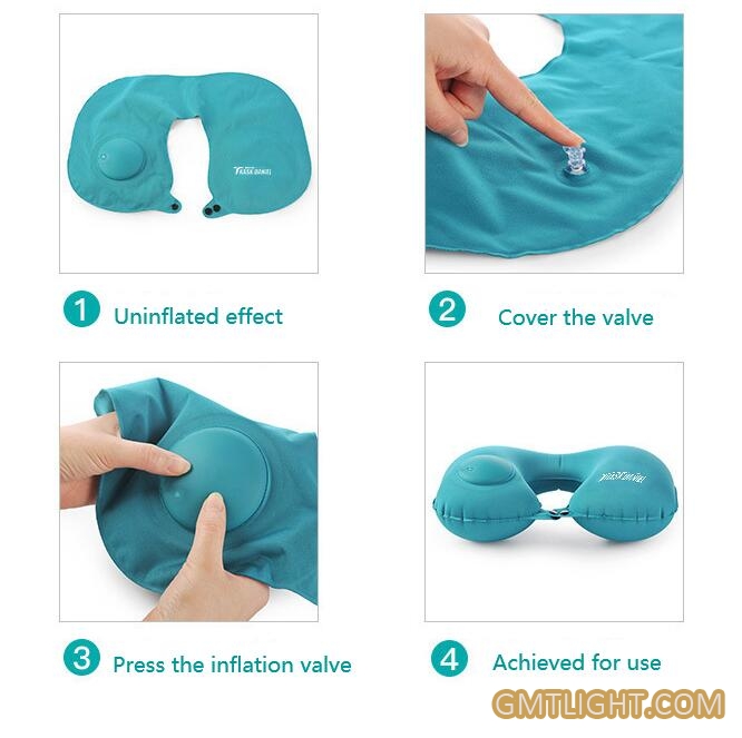 portable inflatable u shaped pillow for travel