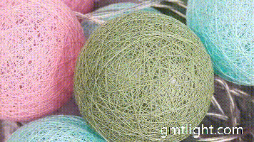 cotton thread ball light string