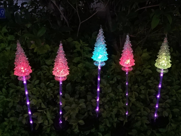 ​Festival decoration Ground LED Solar Christmas Tree Lamp （ML-097）