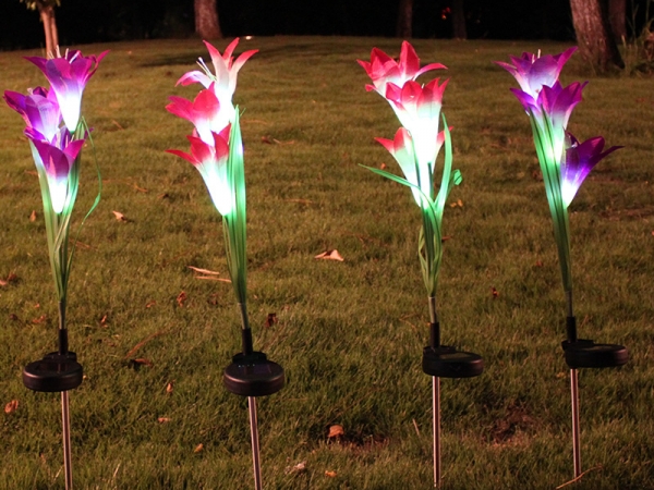 Landscap Solar Power Flower LED Solar Tulip Light Lamp (LUL-023)