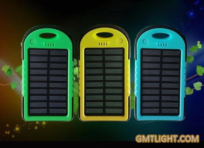 solar mobile power bank with led lamp