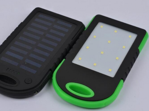 Solar mobile power bank with led lamp
