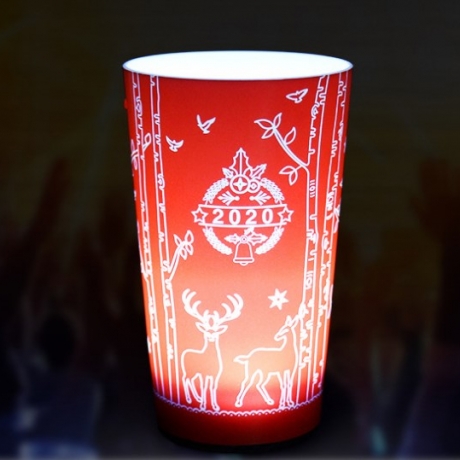 Drinks active led drink cup with full logos printed