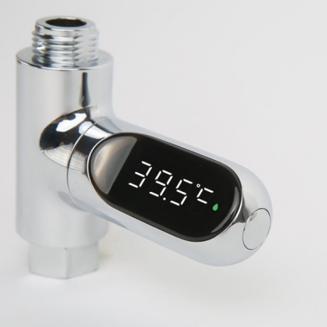 Shower pipe digital display water temperature gauge