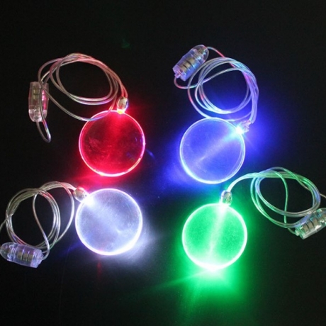 safety magnetic link transparent luminous hanging pandent shinning necklace
