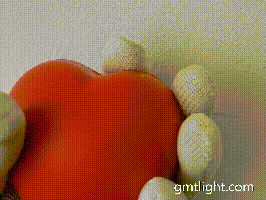 heart shape pu grip ball
