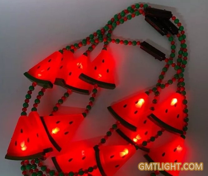 luminous watermelon petal necklace