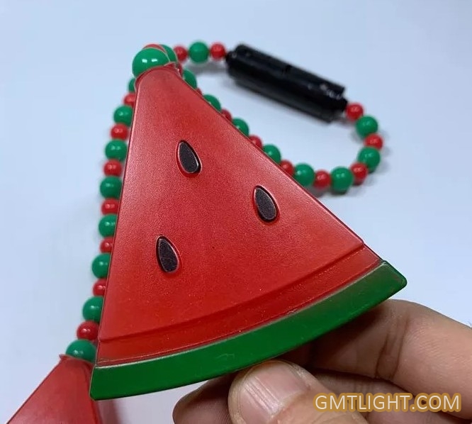 luminous watermelon petal necklace