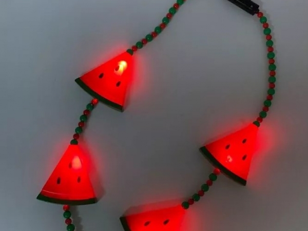 LED luminous watermelon petal Necklace