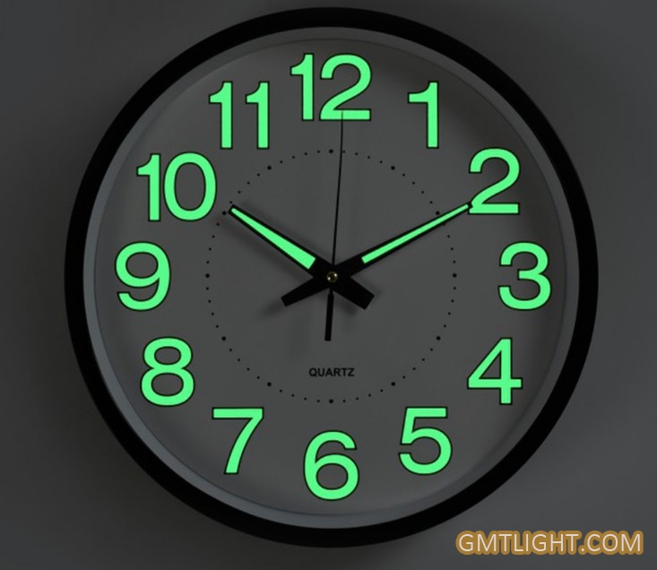 luminous fluorescent wall clock