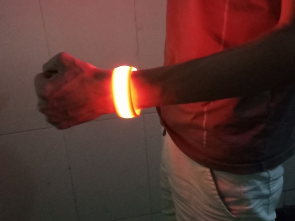 Rechargeable night safety wristband