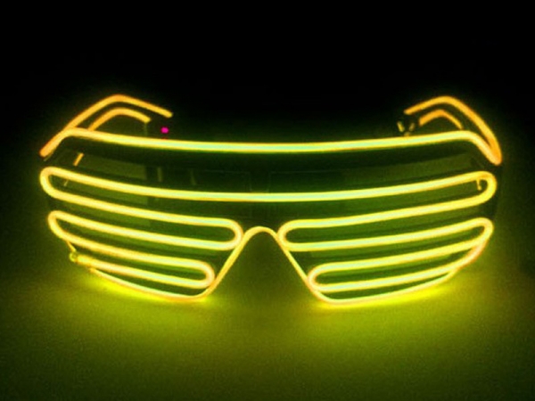 EL cable flashing effect colorful light party glasses (No.LFG-E10)