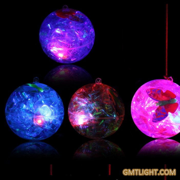 6.5cm transparent elastic luminous crystal ball