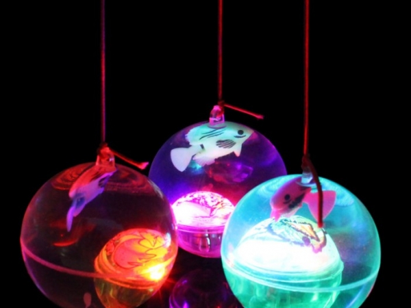 6.5cm transparent elastic luminous crystal ball