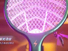 rechargeable electric mosquito killing racket swatter and lamp