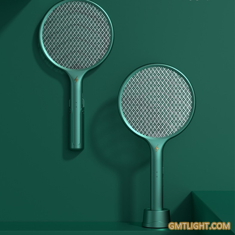 rechargeable electric mosquito killing racket swatter and lamp