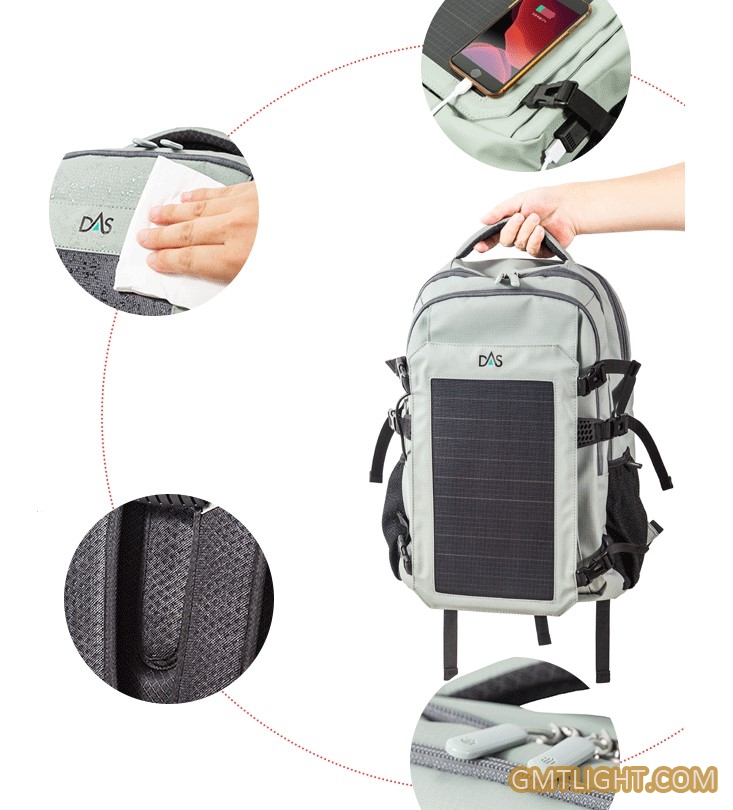 business backpack with solar charging