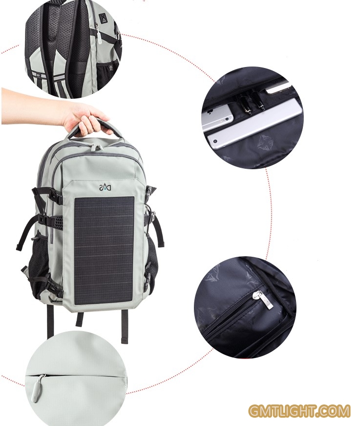business backpack with solar charging