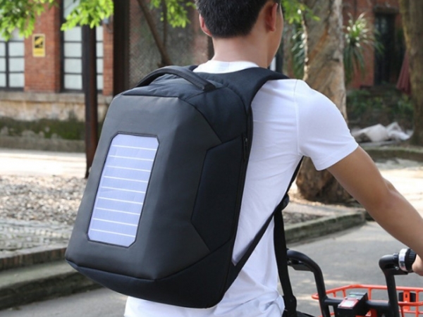 business backpack with solar panel