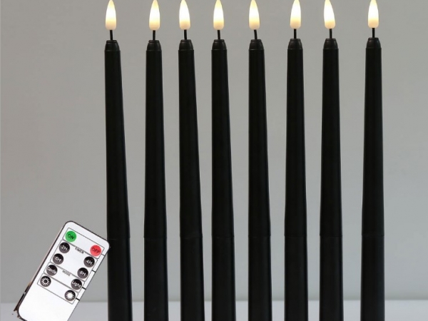 Electronic rod candle led rod wax with simulated flame