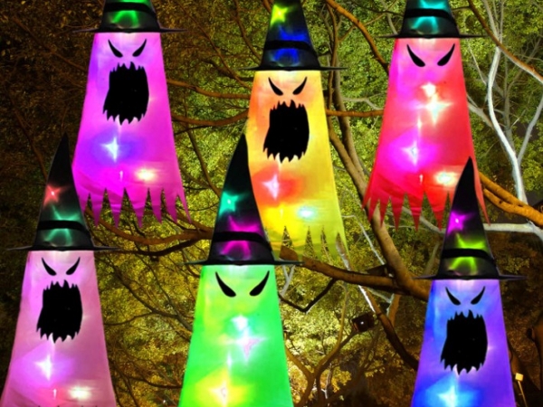 Halloween flash Witch Hat as hanging decorations
