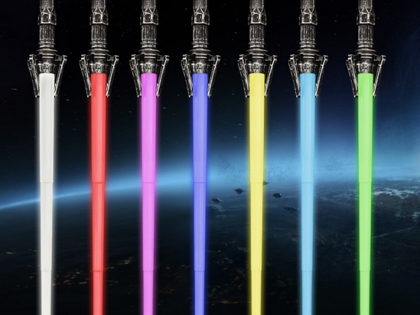 Colorful safe and length retractable flash sword