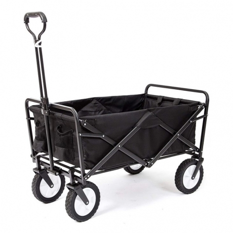 Four wheel folding trolley for camping