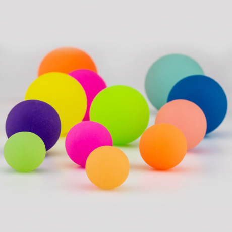 High strength rubber elastic ball glowing in darkness