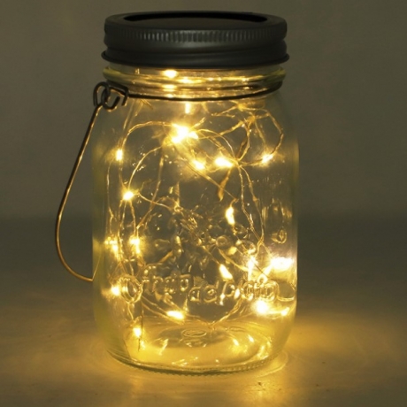 Solar Mason glass can or solar jar decorative lamp