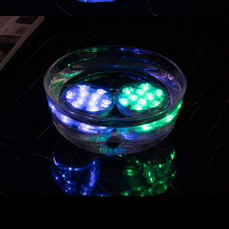 Remote controlled LED lamp inside water