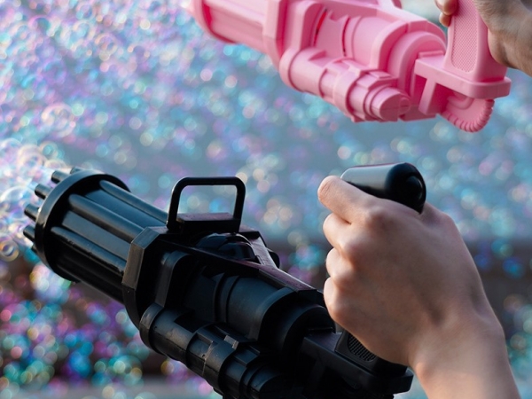 Children's gift 21 hole semi-automatic bubble gun with light