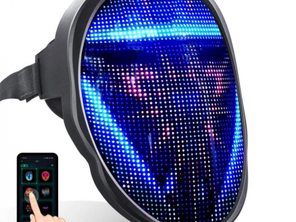Remote controlled mask with LED display face mask