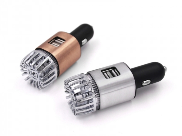 Double USB charging hub 12V Negative ion vehicle air purifier (No.AP-6291)