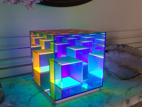 USB magic cube acrylic lamp for bar decoration