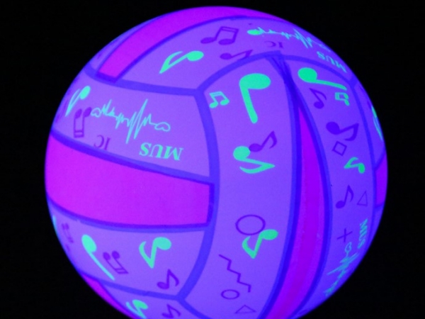 Luminous fluorescent inflatable basketball football printed in whole body