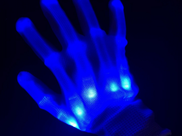 Novelty led flash light knitted gloves for party