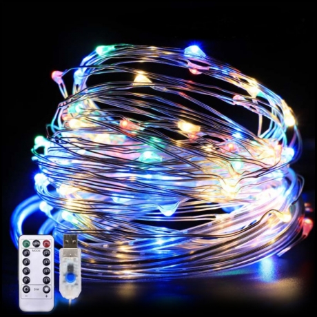 20M 200LED remote controlled USB power light string copper wire festival decorative lamp (No.ML-U120