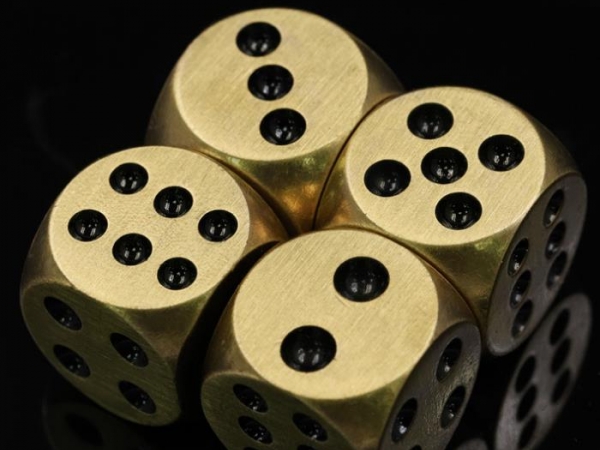 Brass dice pure copper metal solid dice