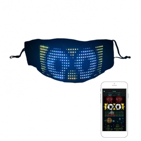 Programmable full color LED screen display party face decorative mask (No.M-66)