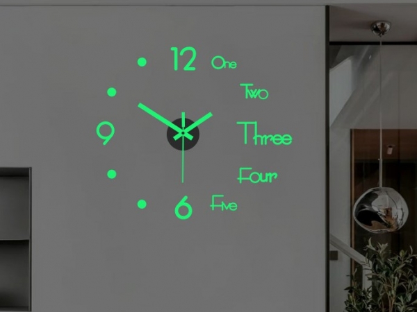 Wall DIY luminous clock glow in the darkness wall clock