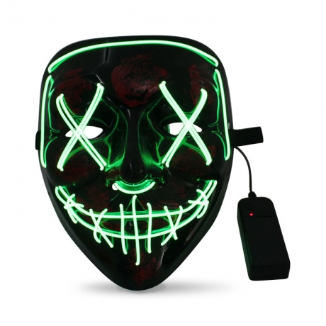 EL colorful light wire multiple light color Halloween party mask (No.M-62)