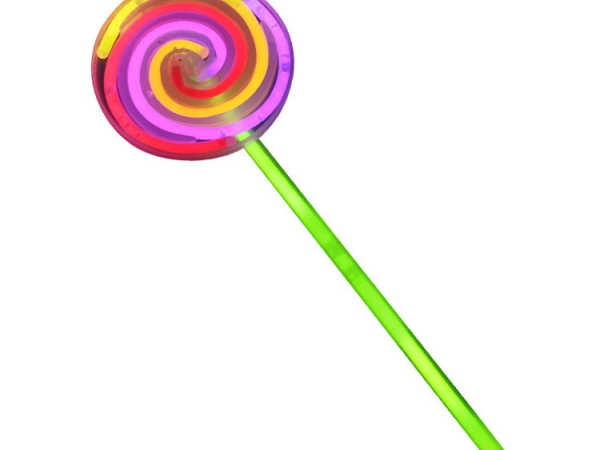 Glow light colorful sticks assembled lollipop shape rotating glow candy toy (No.WD-OP001)