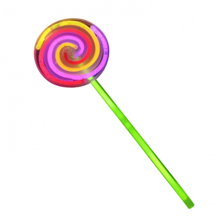 Glow light colorful sticks assembled lollipop shape rotating glow candy toy (No.WD-OP001)