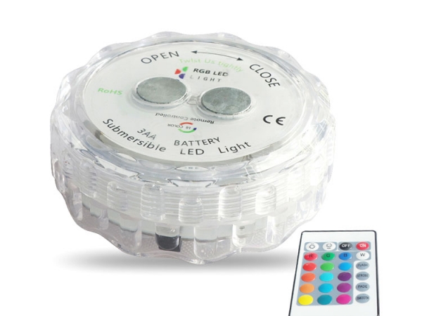 Waterproof remote control colorful LED submerged lamp (No.FL-110B)