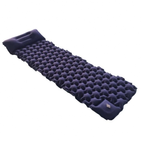 Foot tread inflatable camping mat outdoor sleeping mat and beach mat for easy storage